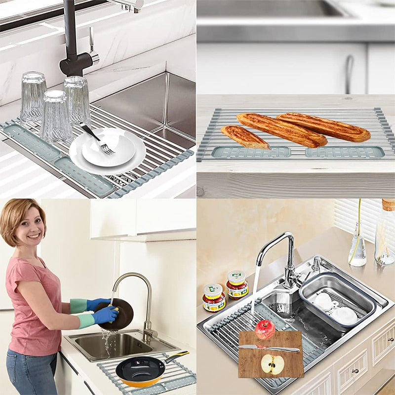 Foldable Stainless Steel Dish Drying Rack